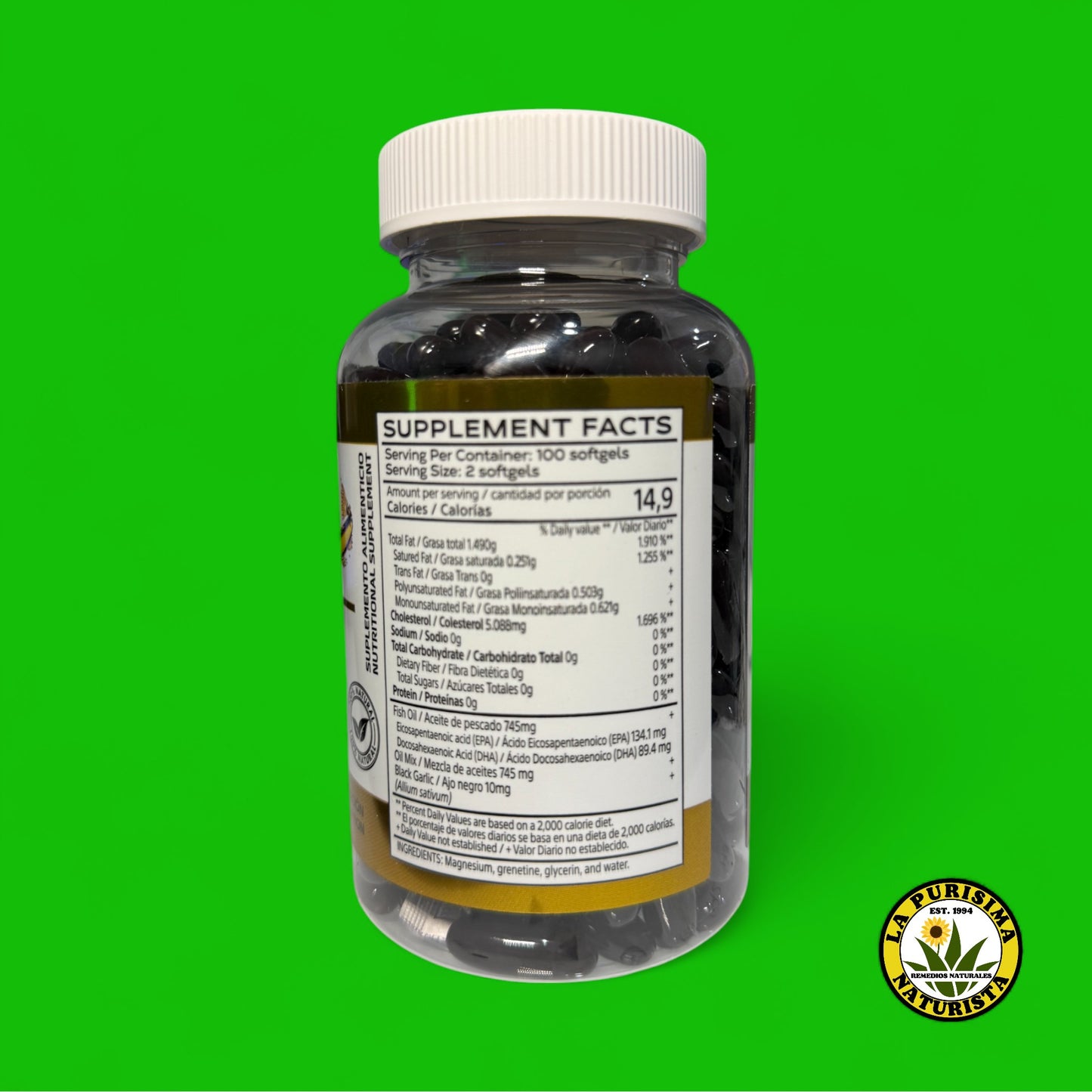 OMEGA 3 CON AJO NEGRO 200 SOFTGELS DE 1000 MG