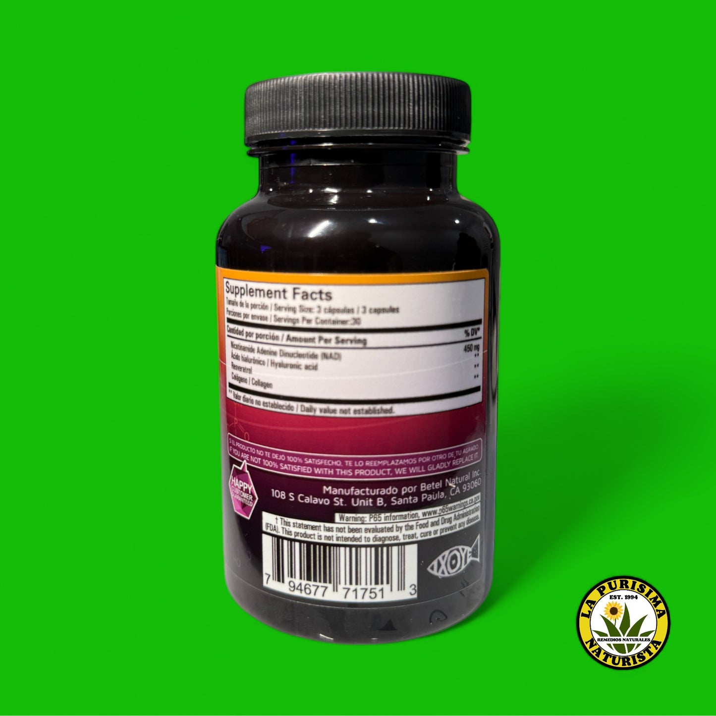 NAD ANTI-EDAD 450 MG CON 90 CAPSULAS
