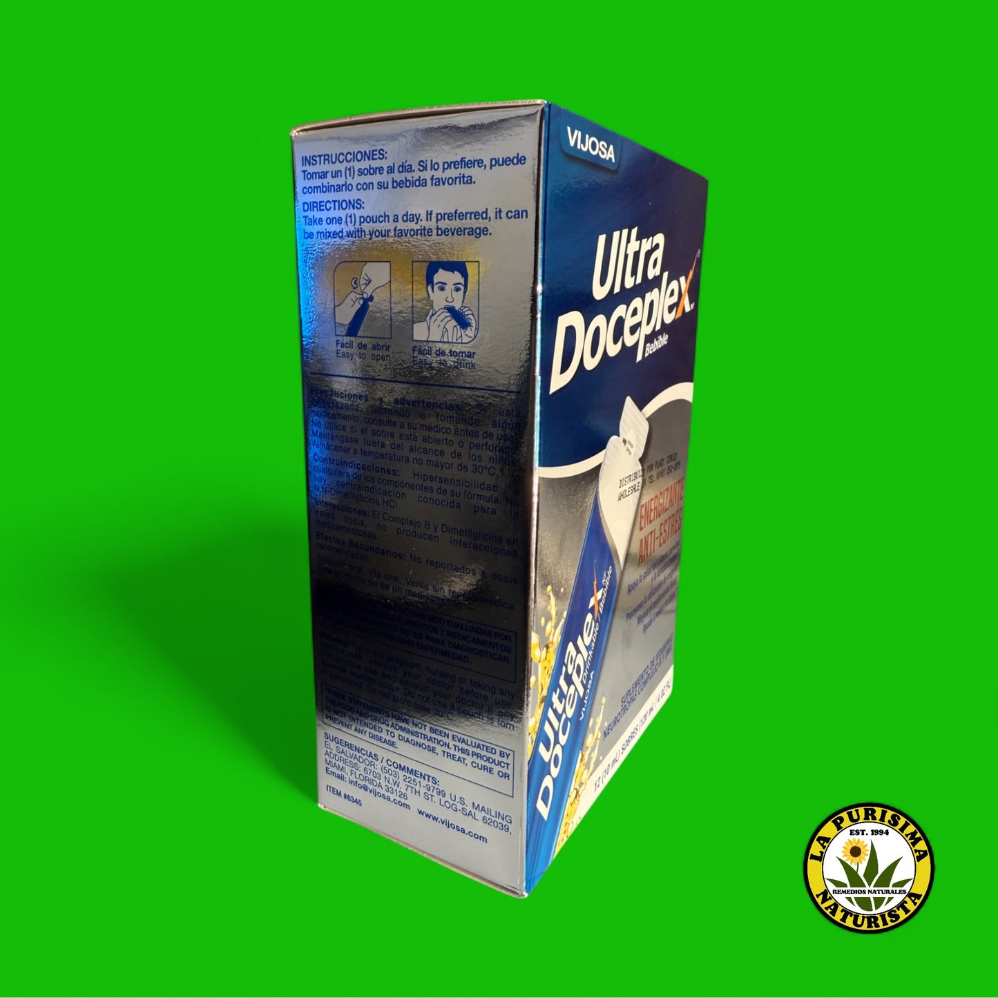 ULTRA DOCEPLEX BEBIBLE, ENERGIZANTE ANTI-ESTRES 12 (10 ML) SOBRES (120 ML / 4 OZ FL)