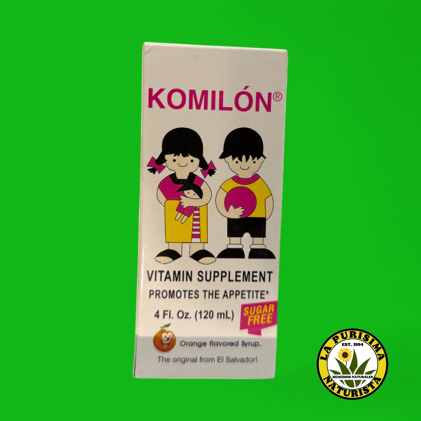 KOMILON JARABE SABOR NARANJA 4 FL OZ.