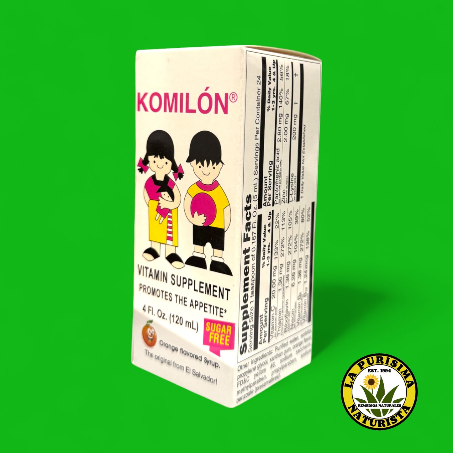 KOMILON JARABE SABOR NARANJA 4 FL OZ.