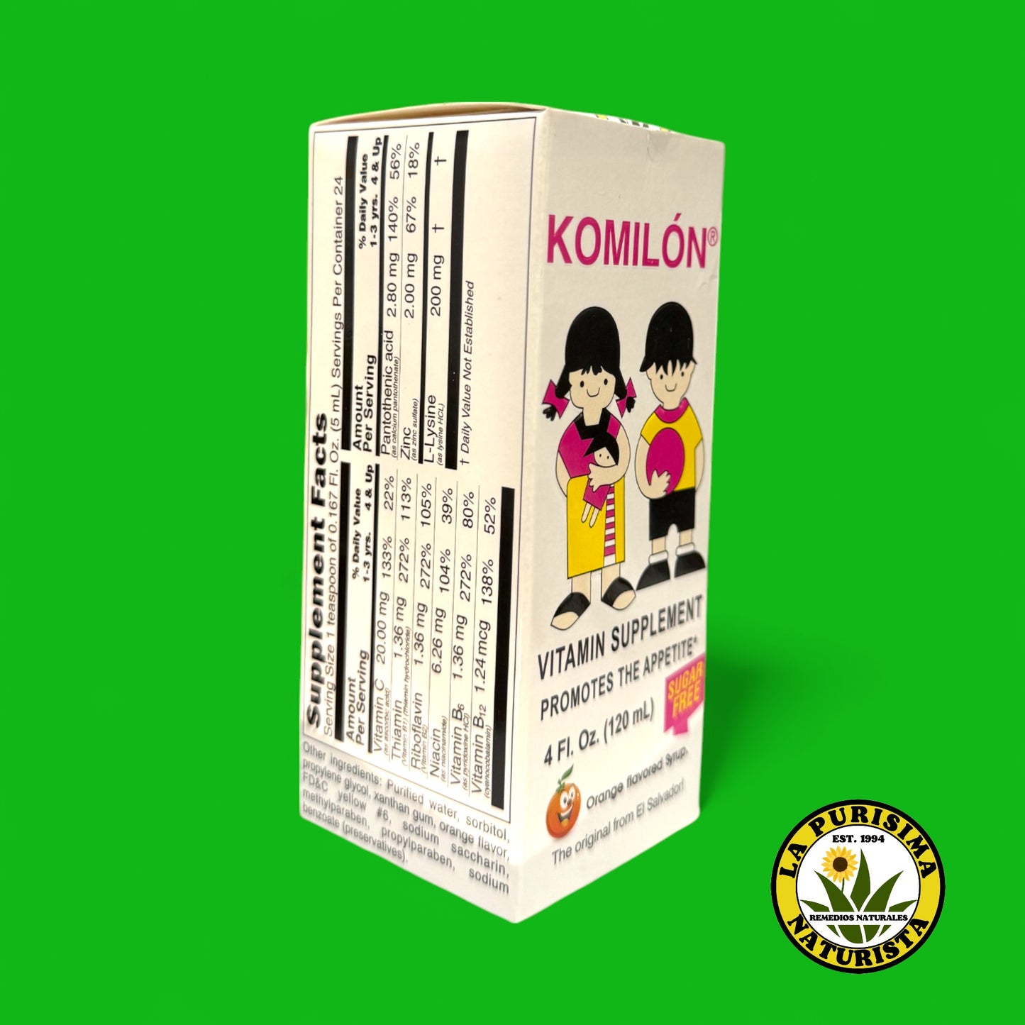 KOMILON JARABE SABOR NARANJA 4 FL OZ.