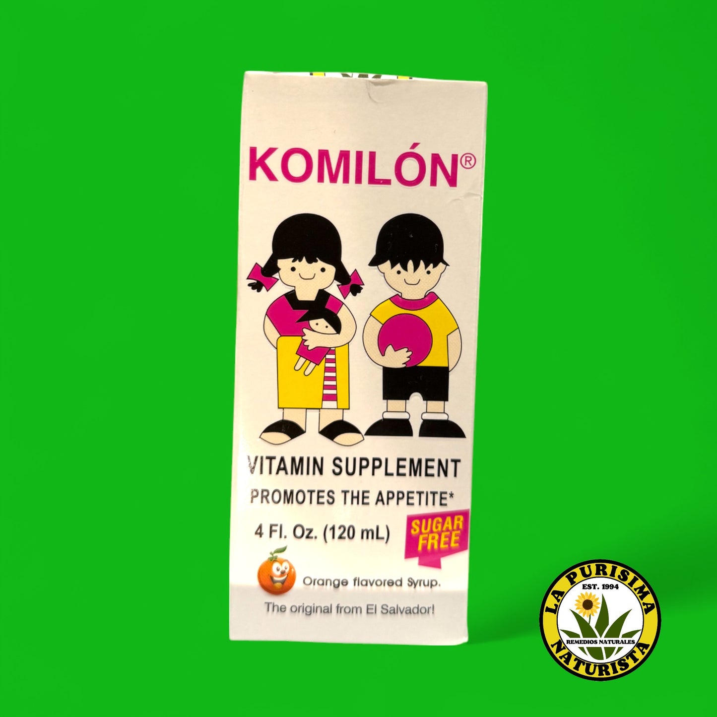 KOMILON JARABE SABOR NARANJA 4 FL OZ.