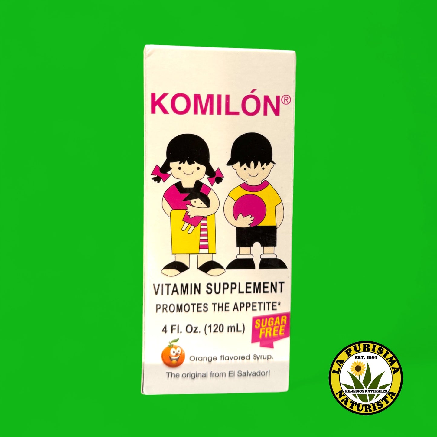 KOMILON JARABE SABOR NARANJA 4 FL OZ.