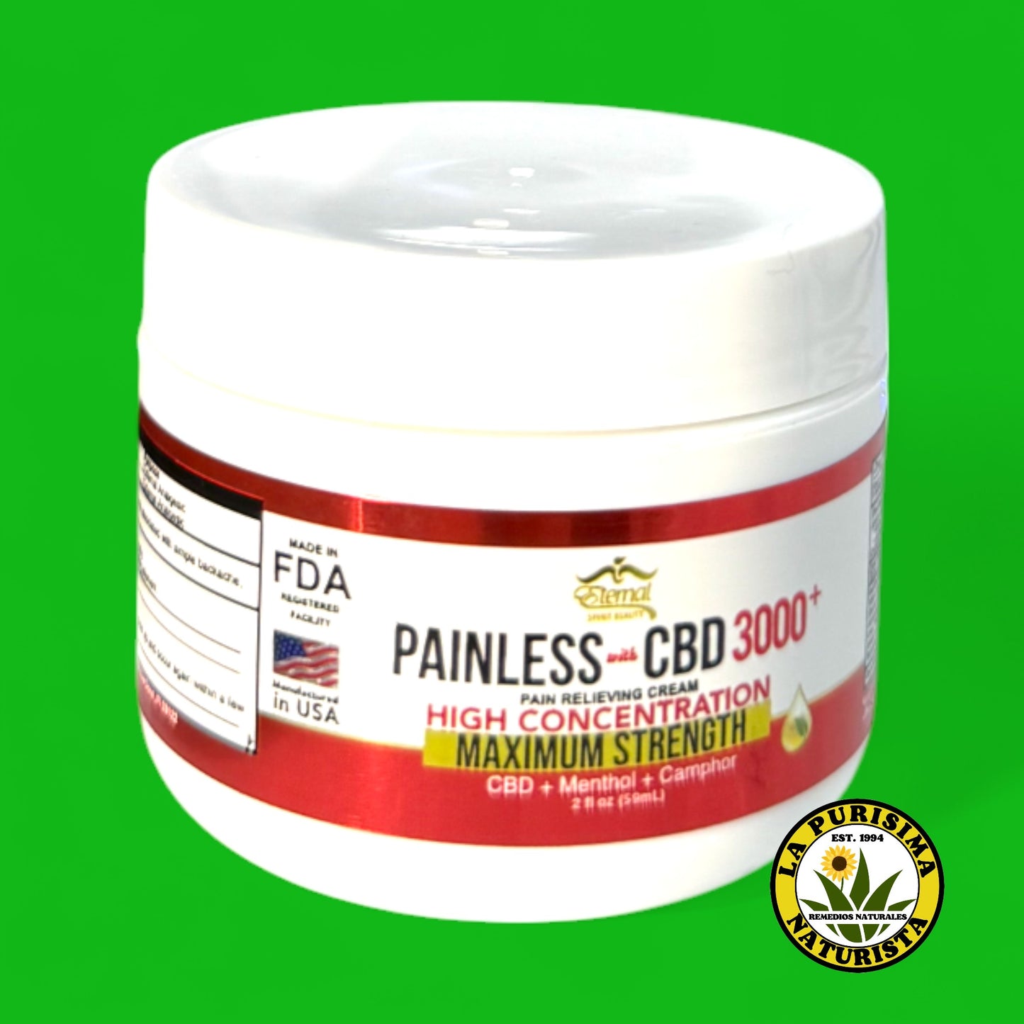 PAINLESS CBD OIL 3000+ HIGH CONCENTRATION 2 OZ