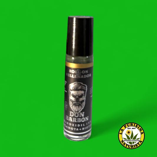 ROLL-ON RELLENADOR DON BARBON MINOXIDIL15% BERGAMOTA BIOTINA 10ML