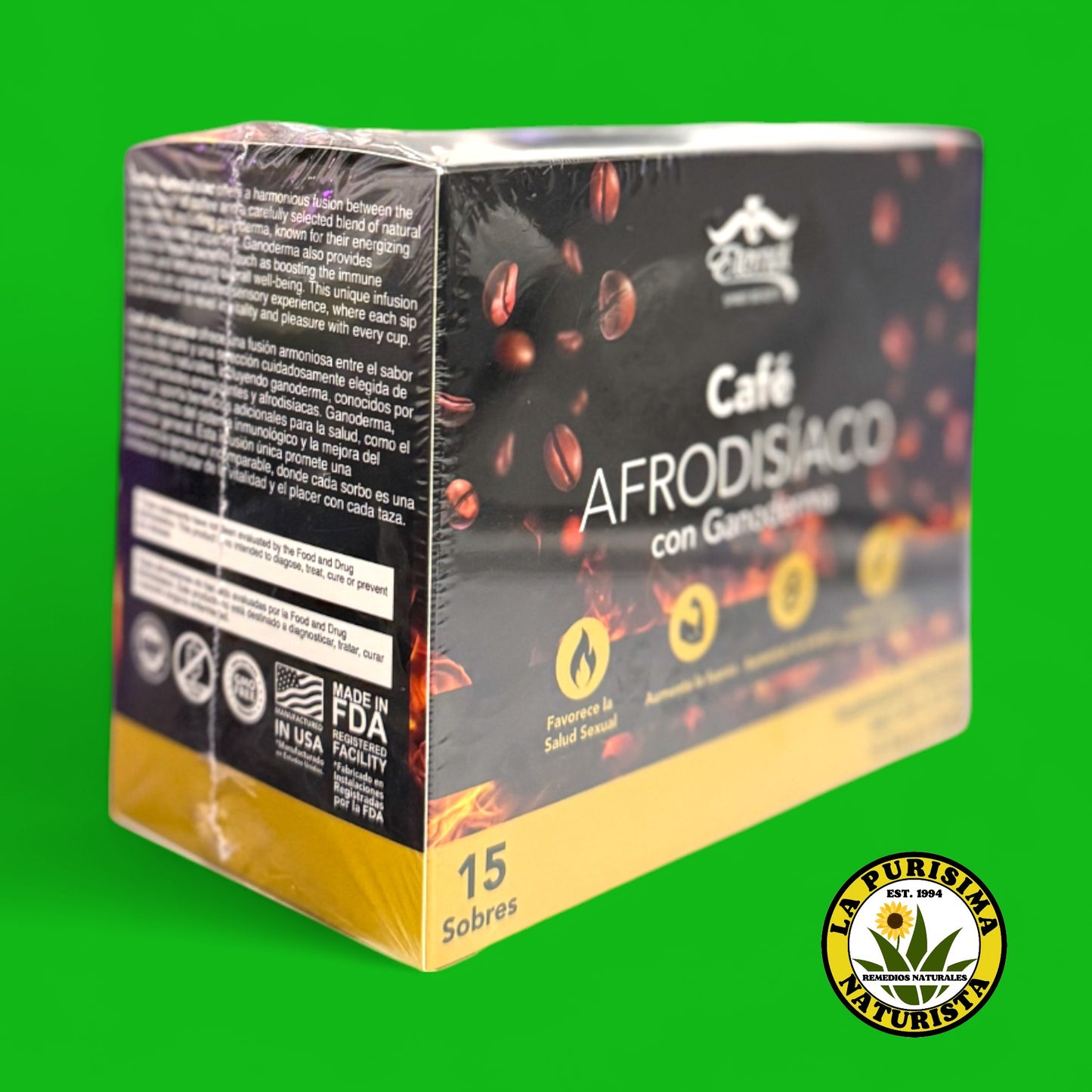 COFFEE APHRODISIAC WITH GANODERMA 15 SACHETS ETERNAL
