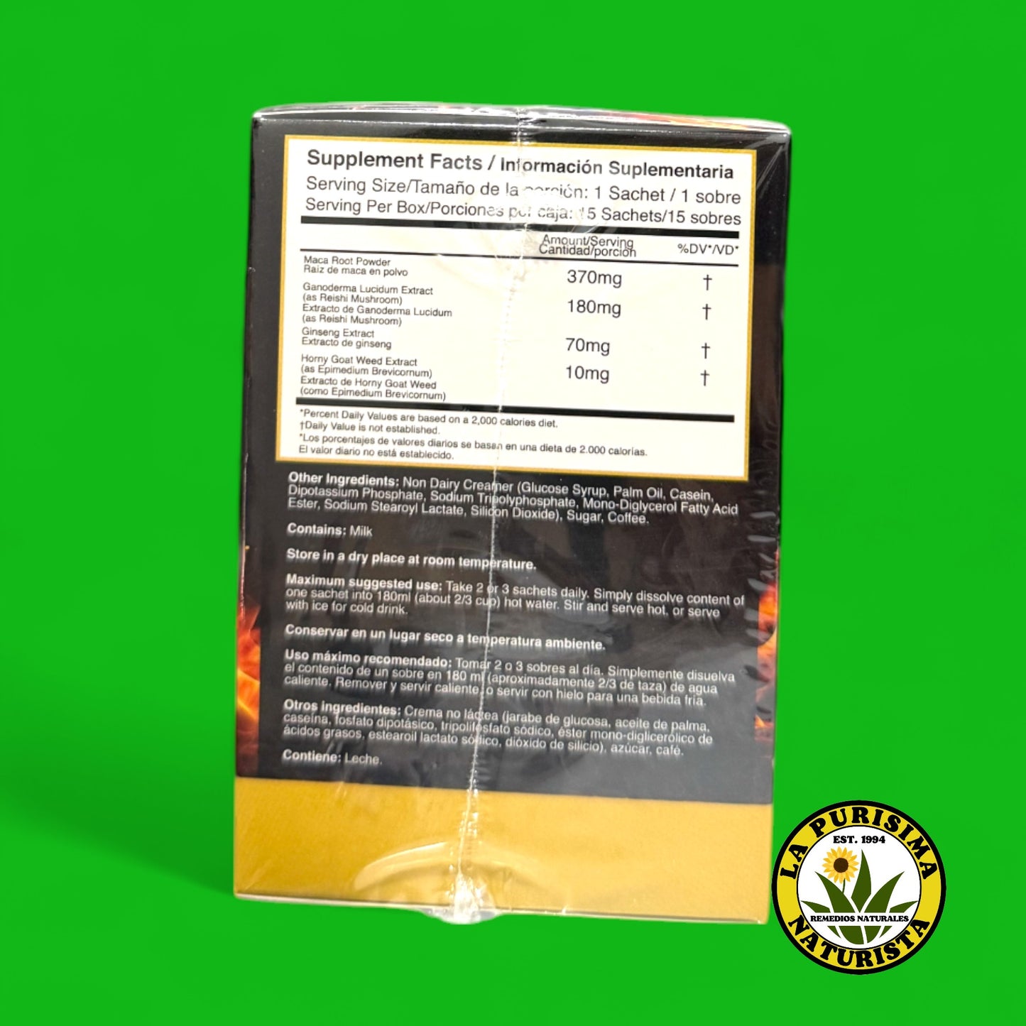 COFFEE APHRODISIAC WITH GANODERMA 15 SACHETS ETERNAL