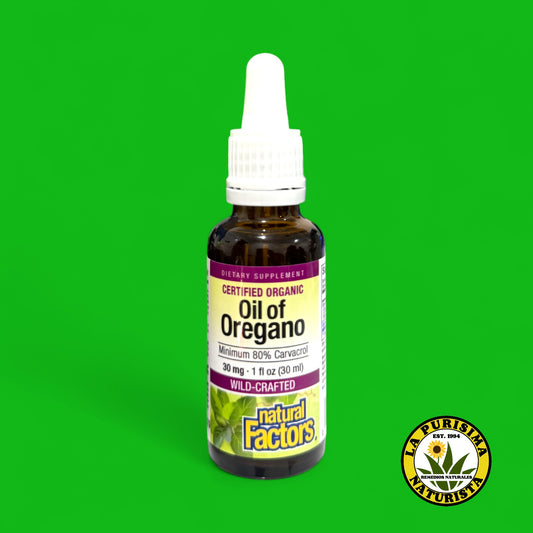 ACEITE DE OREGANO, OIL OF OREGANO CERTIFIED ORGANIC 1FL OZ (30 ml) CON GOTERO