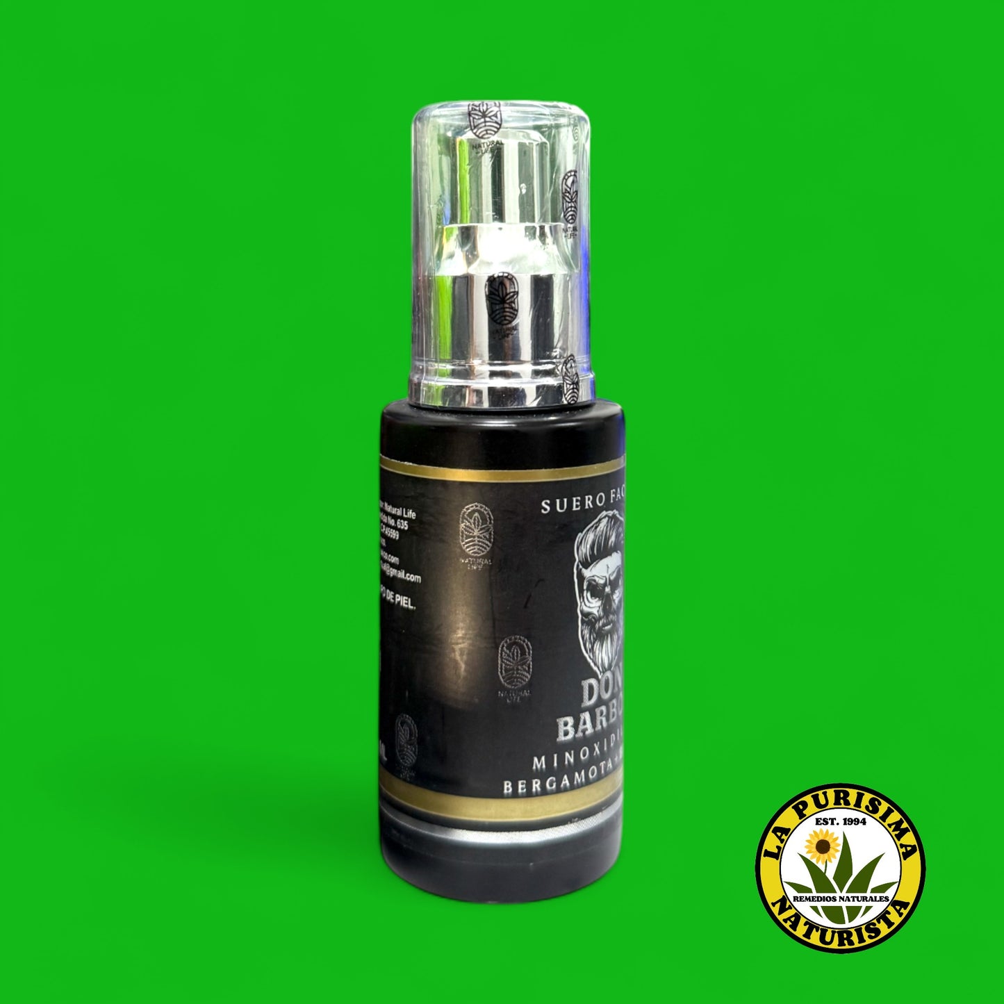 SUERO FACIAL DON BARBON MINOXIDIL 15% BERGAMOTA + BIOTINA 40 ML