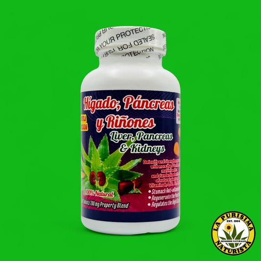 HIGADO PANCREAS Y RIÑONES 60 TABLETS LA PURSIMA NATURISTA ORIGINAL