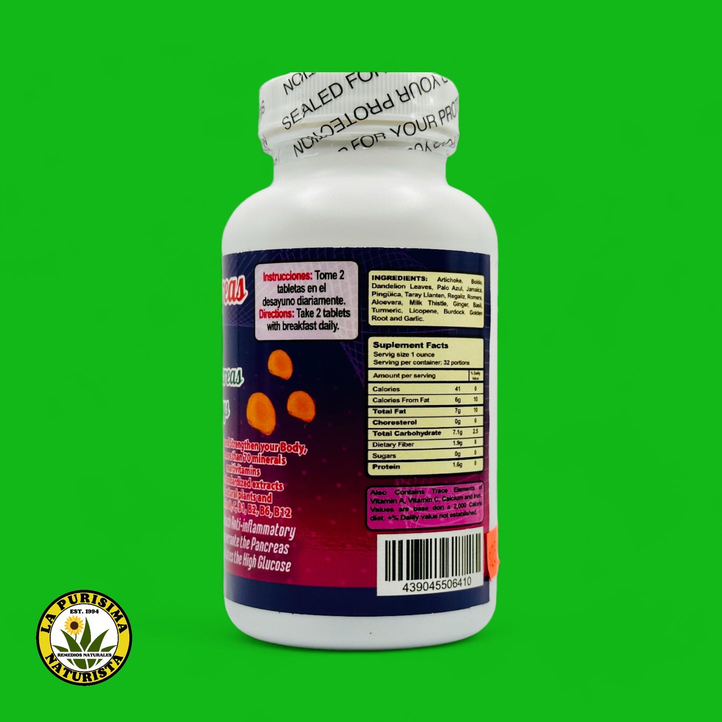 HIGADO PANCREAS Y RIÑONES 60 TABLETS LA PURSIMA NATURISTA ORIGINAL