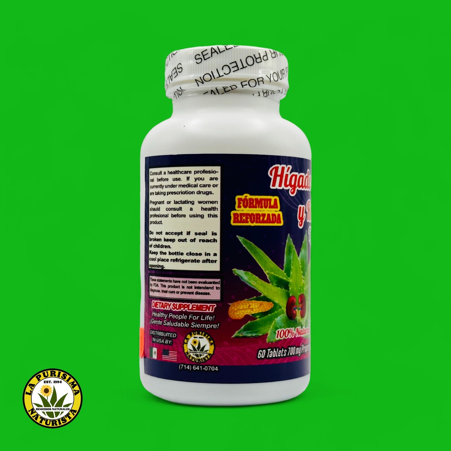 HIGADO PANCREAS Y RIÑONES 60 TABLETS LA PURSIMA NATURISTA ORIGINAL