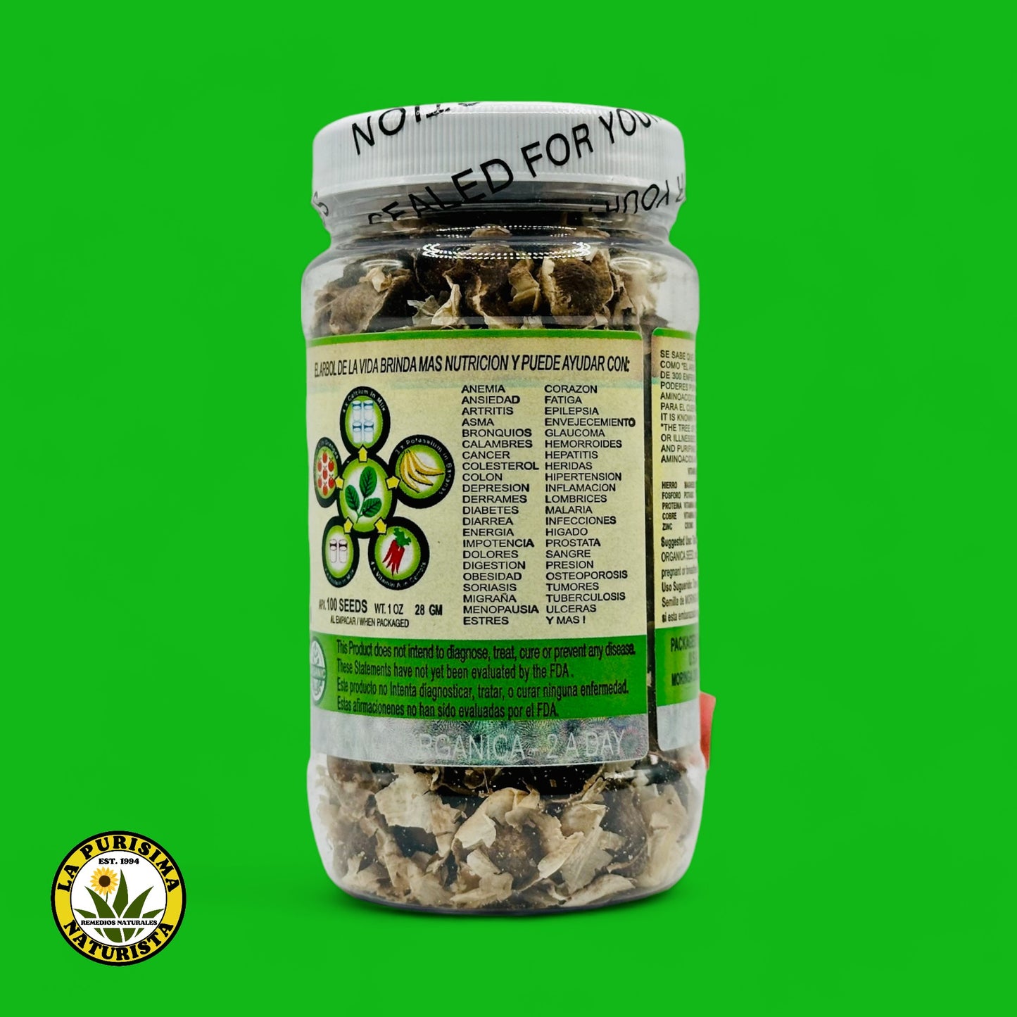 SEMILLAS DE MORINGA BOTE C/100