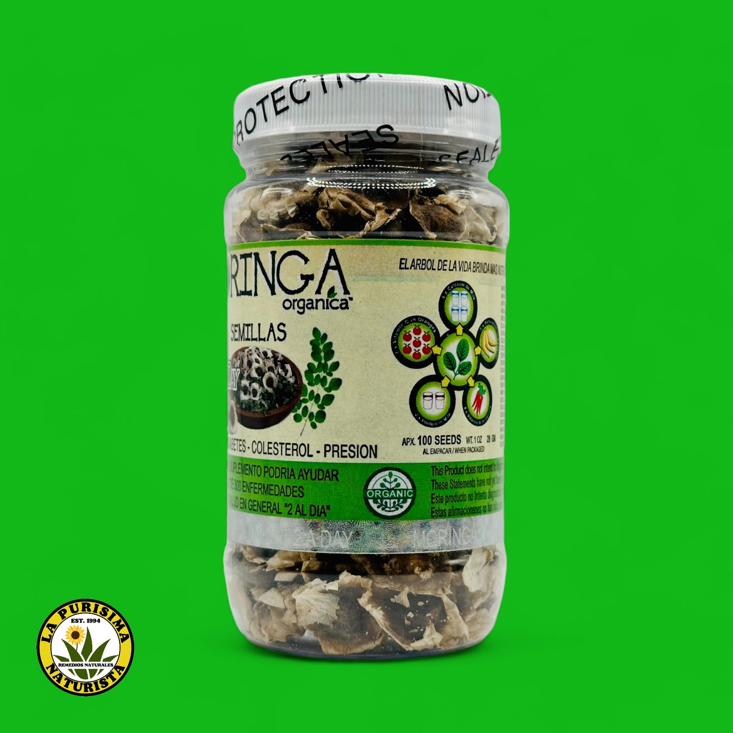 SEMILLAS DE MORINGA BOTE C/100