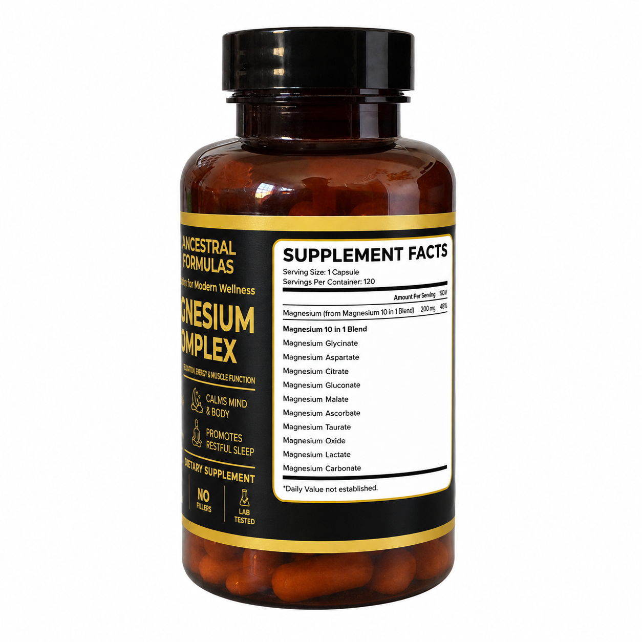Magnesium Complex 120 Capsules – Mineral Supplement