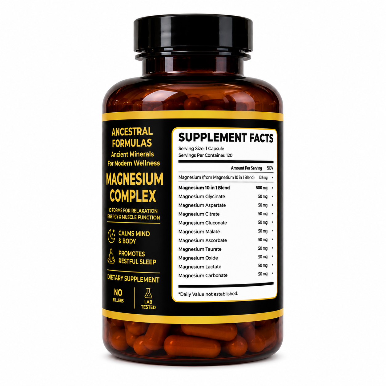 Magnesium Complex 120 Capsules – Mineral Supplement