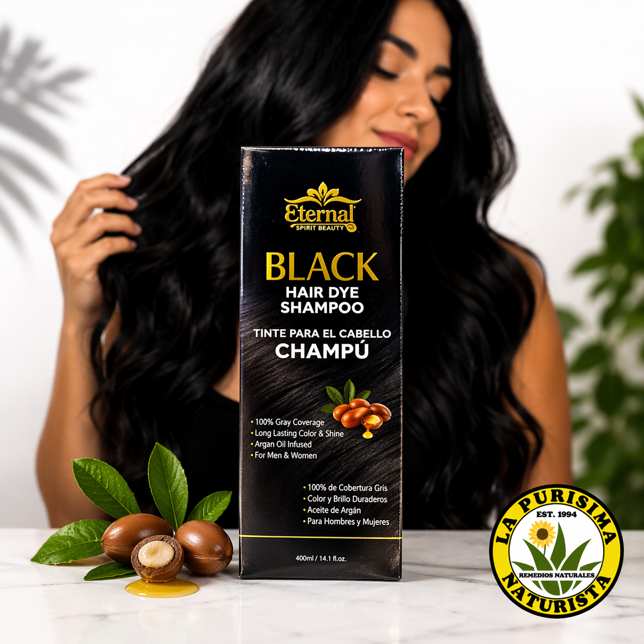 Shampoo Tinte Negro Eternal 400 ml
