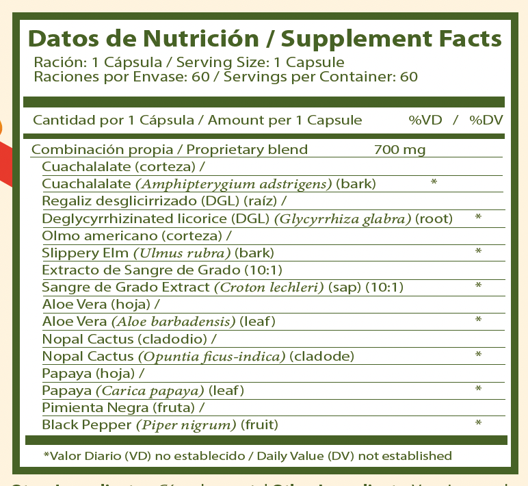 GastroVida Apoyo Para el Bienestar Digestivo 60 Veggie Caps