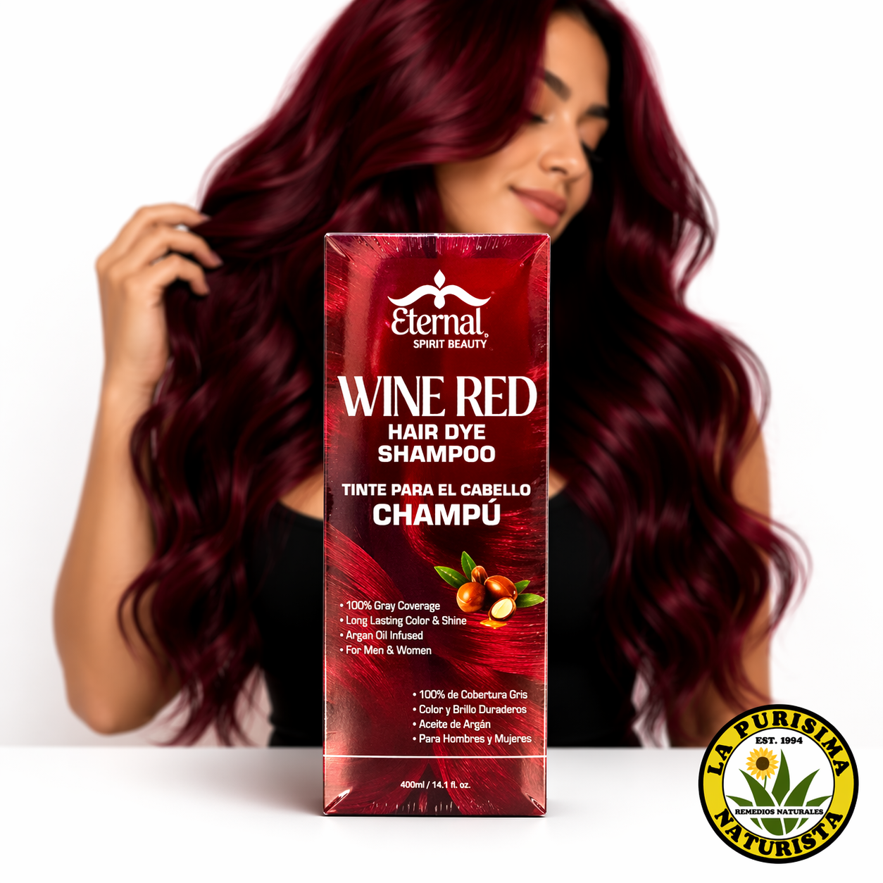 Shampoo Tinte Rojo Vino Eternal 400 ml