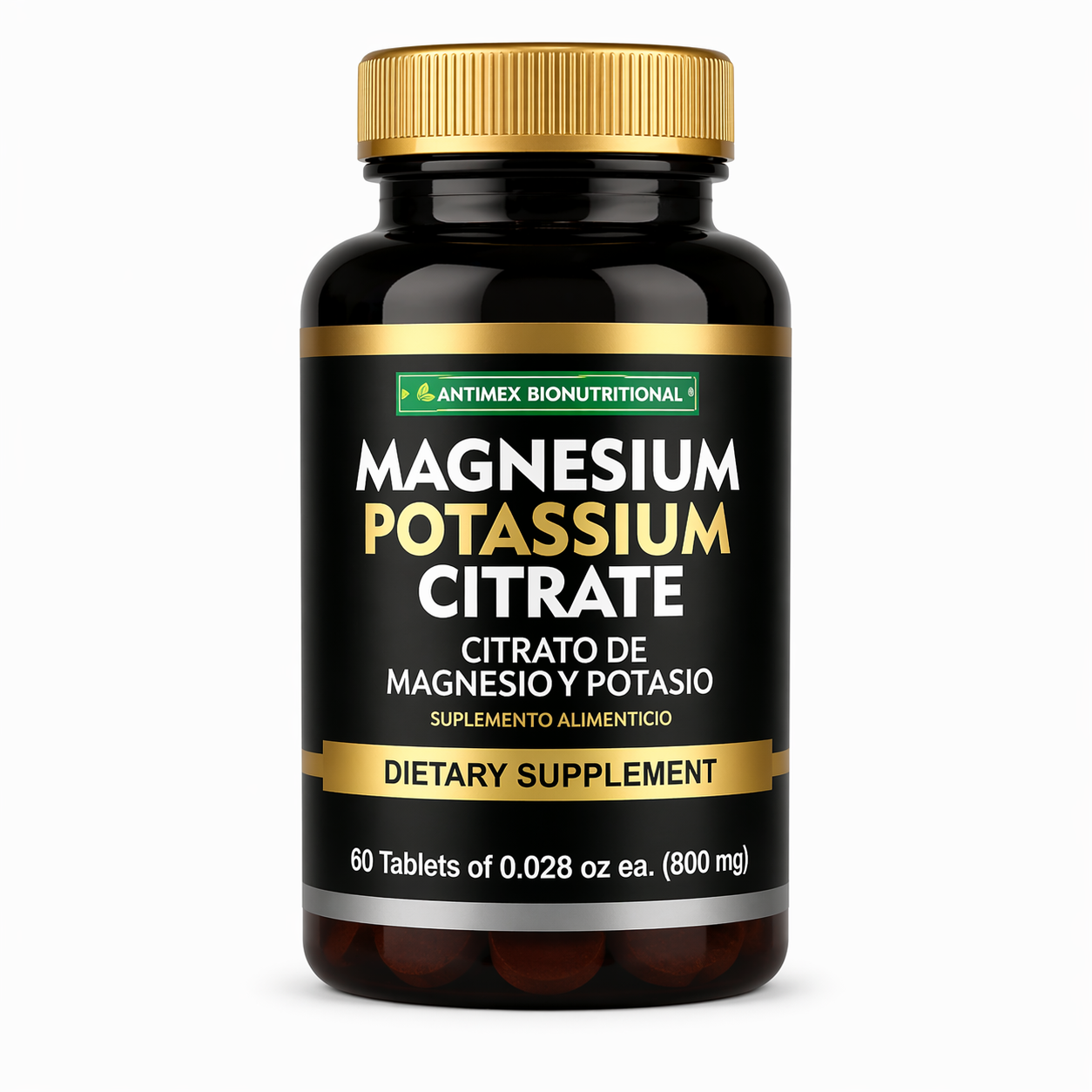 Magnesio y Potasio Citrato 800 mg 60 Tabletas