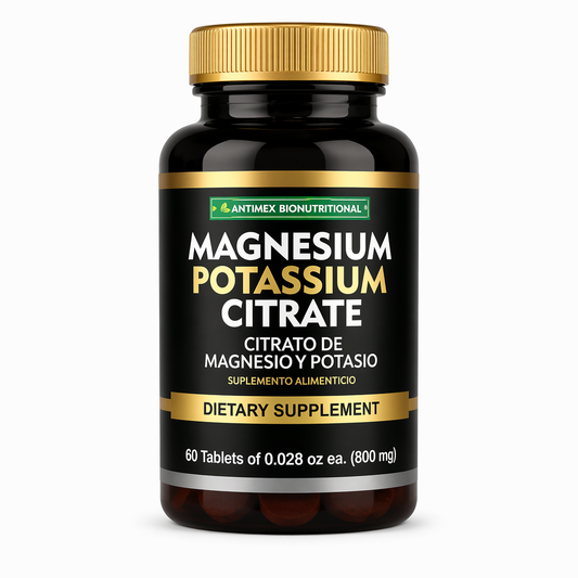 Magnesio y Potasio Citrato 800 mg 60 Tabletas