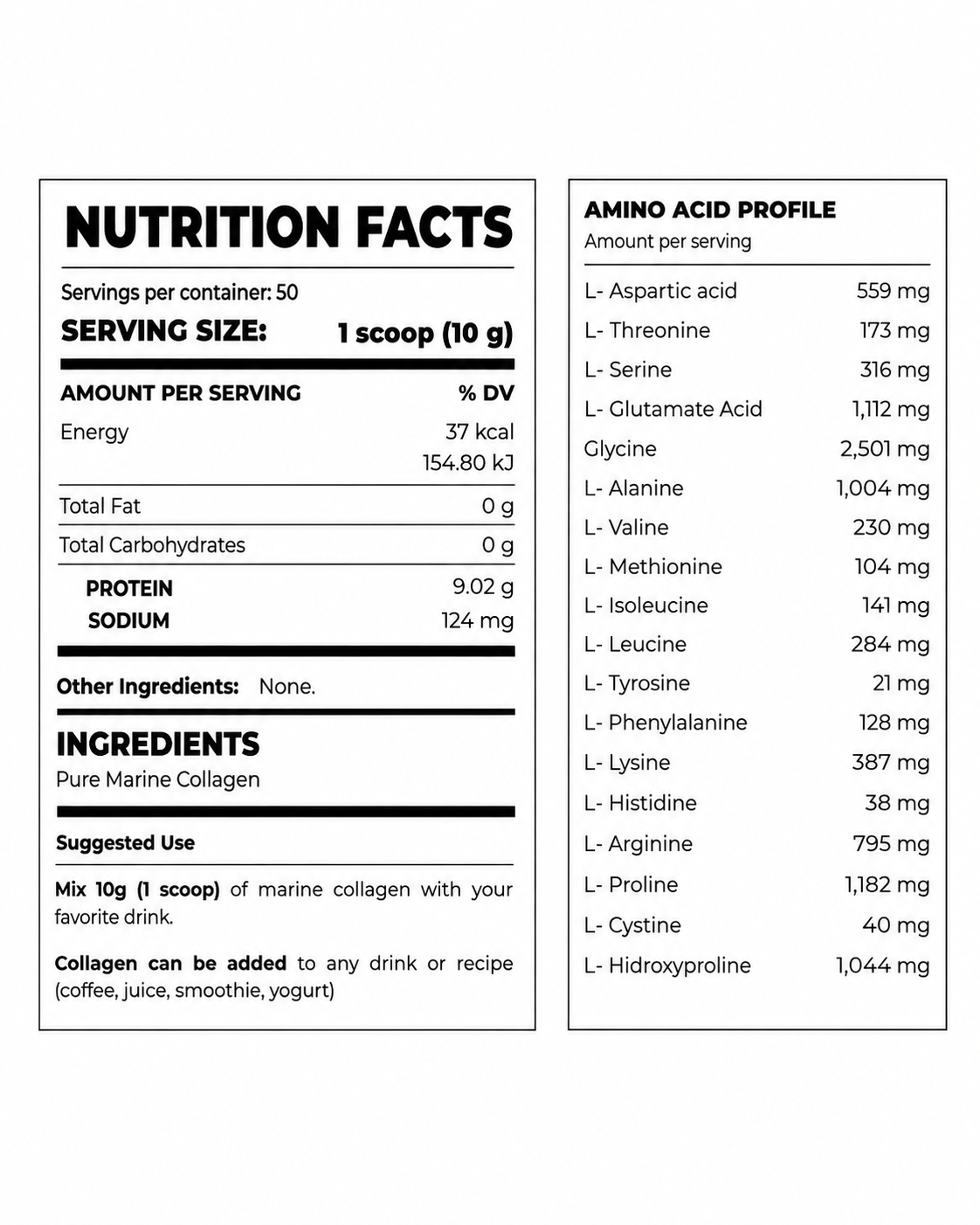 Marine Collagen Powder 500g – Beauty & Wellness Support